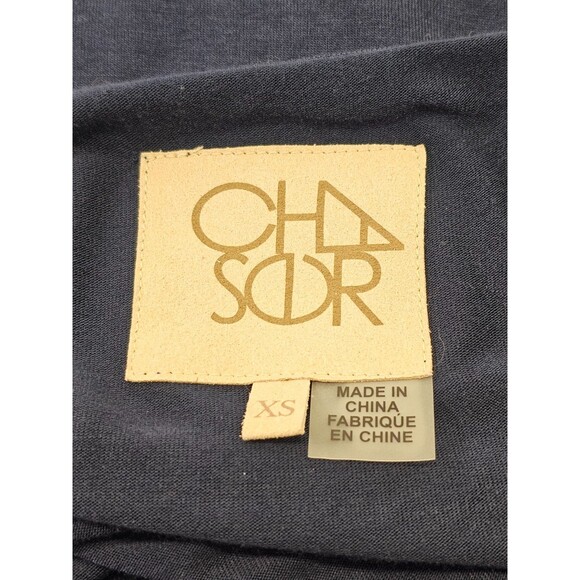 ALK Women's XS Chaser Navy Blue Cool Jersey Flared Sleeve Dress Mini Shift Bell - Picture 7 of 10